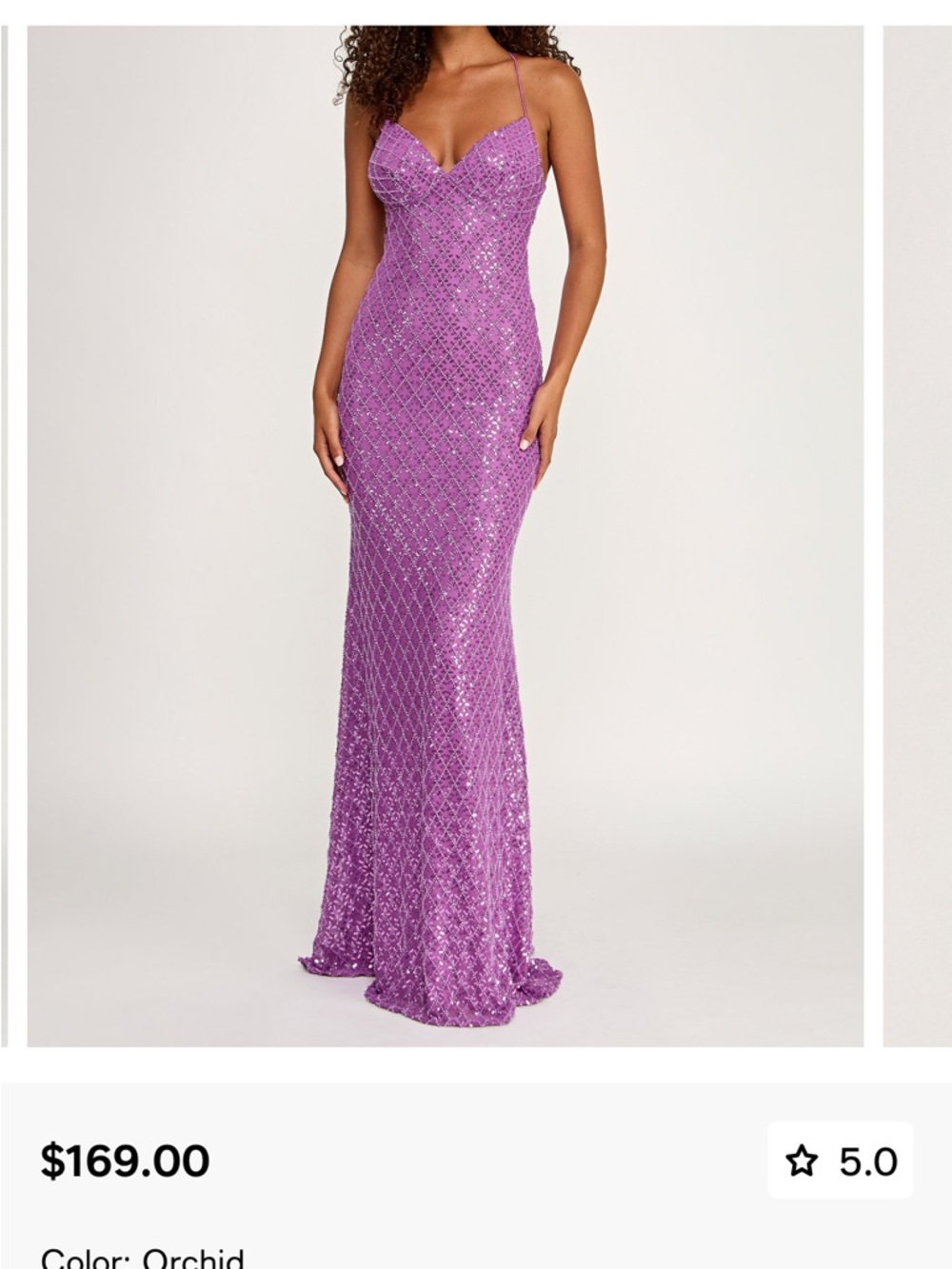 Macy's Orchid Sequin Maxi Dress